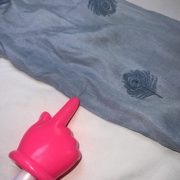 Anthropologie Holding Horses Dress Size XS Blue Chambray Plumage Embroidery READ - Picture 12 of 14